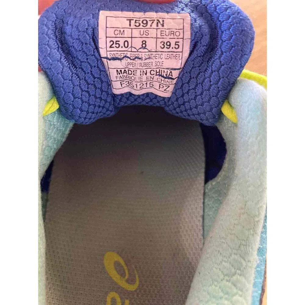 Shoe Size 8 Asics Blue Running Shoes - Picture 2 of 4
